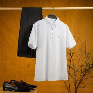 Áo Polo Trắng Biluxury Thiết Kế Basic 9APCB595TRK