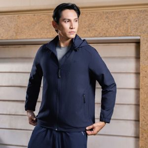 Áo Khoác Gió Thiết Kế 2 Lớp Có Mũ Tháo Rời Kháng Nước Tốt 9AG2T001TTS